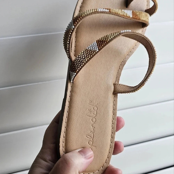 Splendid Sandals Beaded  Padded Insole Mosaic Flats size 8.5 - Picture 5 of 7